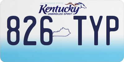 KY license plate 826TYP