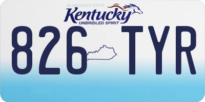KY license plate 826TYR