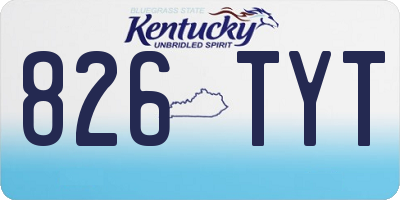 KY license plate 826TYT