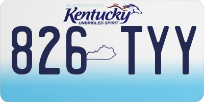 KY license plate 826TYY