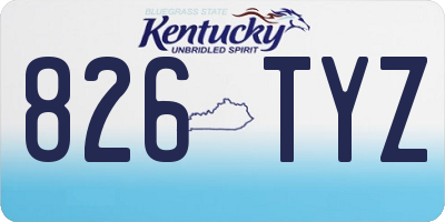 KY license plate 826TYZ