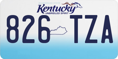 KY license plate 826TZA