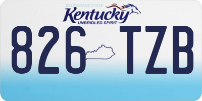 KY license plate 826TZB