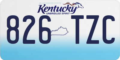KY license plate 826TZC