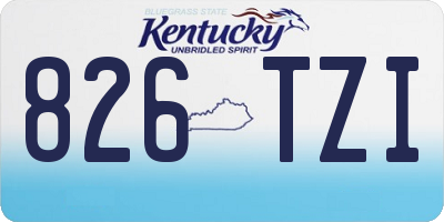 KY license plate 826TZI