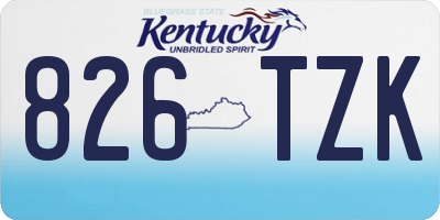 KY license plate 826TZK