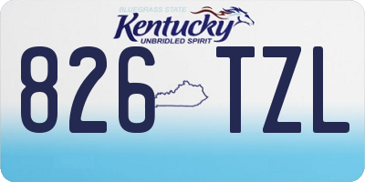 KY license plate 826TZL