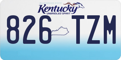 KY license plate 826TZM