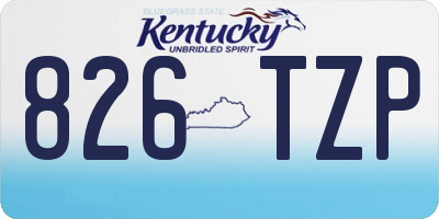 KY license plate 826TZP