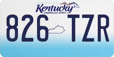 KY license plate 826TZR