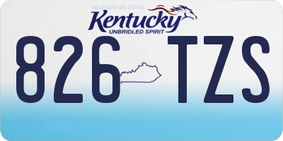 KY license plate 826TZS