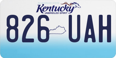 KY license plate 826UAH