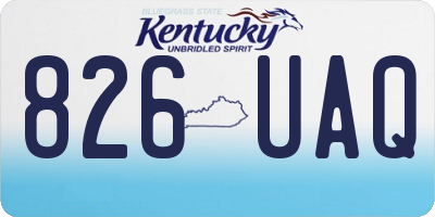 KY license plate 826UAQ