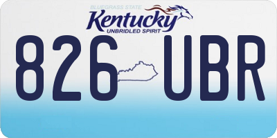 KY license plate 826UBR