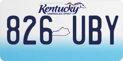 KY license plate 826UBY