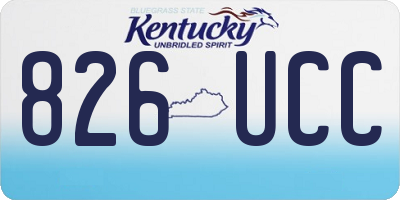 KY license plate 826UCC