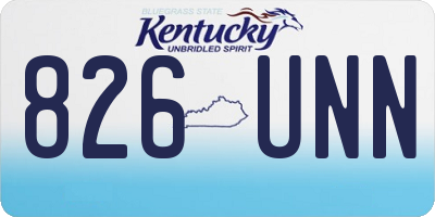 KY license plate 826UNN
