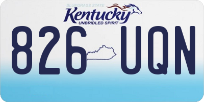 KY license plate 826UQN