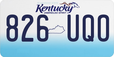 KY license plate 826UQO