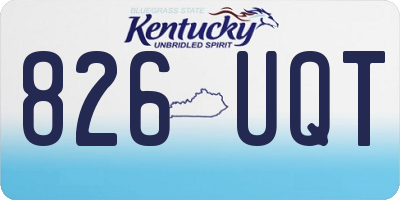 KY license plate 826UQT
