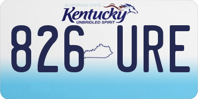KY license plate 826URE