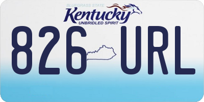 KY license plate 826URL