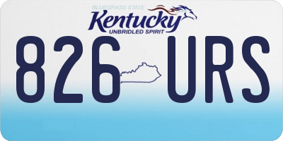 KY license plate 826URS