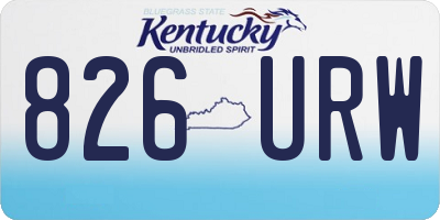 KY license plate 826URW