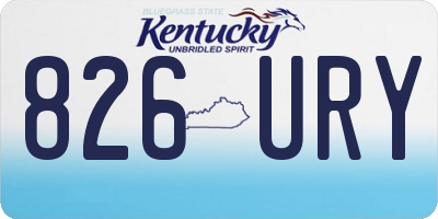 KY license plate 826URY