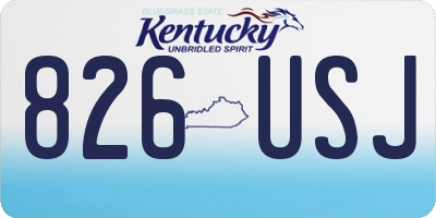 KY license plate 826USJ