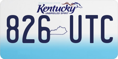 KY license plate 826UTC