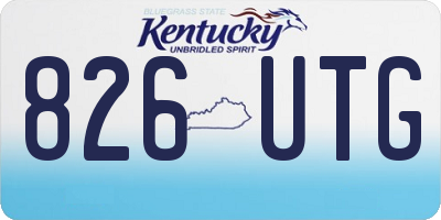 KY license plate 826UTG