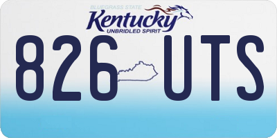 KY license plate 826UTS