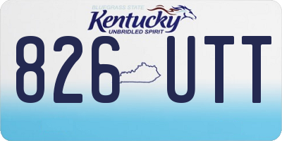 KY license plate 826UTT
