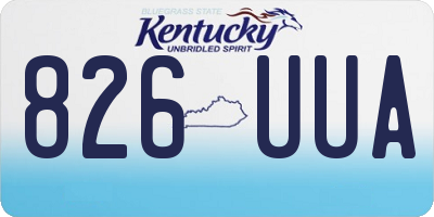KY license plate 826UUA
