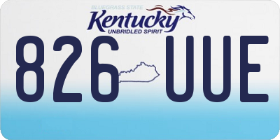 KY license plate 826UUE