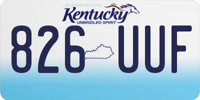 KY license plate 826UUF