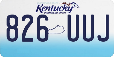 KY license plate 826UUJ