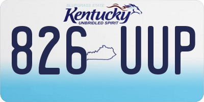 KY license plate 826UUP