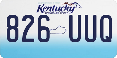 KY license plate 826UUQ