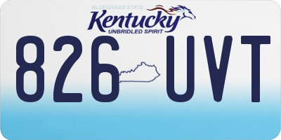 KY license plate 826UVT