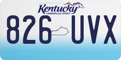 KY license plate 826UVX