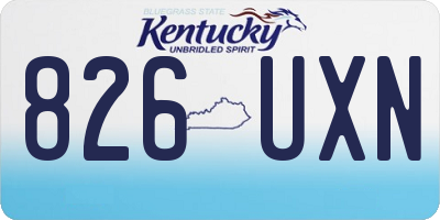 KY license plate 826UXN