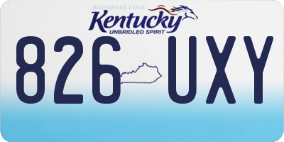 KY license plate 826UXY