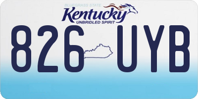 KY license plate 826UYB