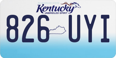 KY license plate 826UYI