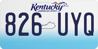 KY license plate 826UYQ