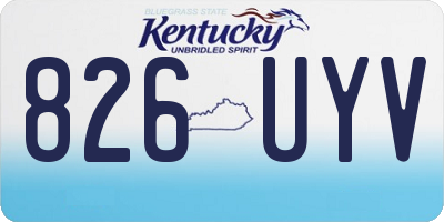 KY license plate 826UYV