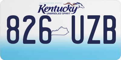 KY license plate 826UZB