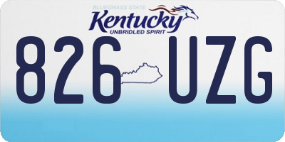 KY license plate 826UZG